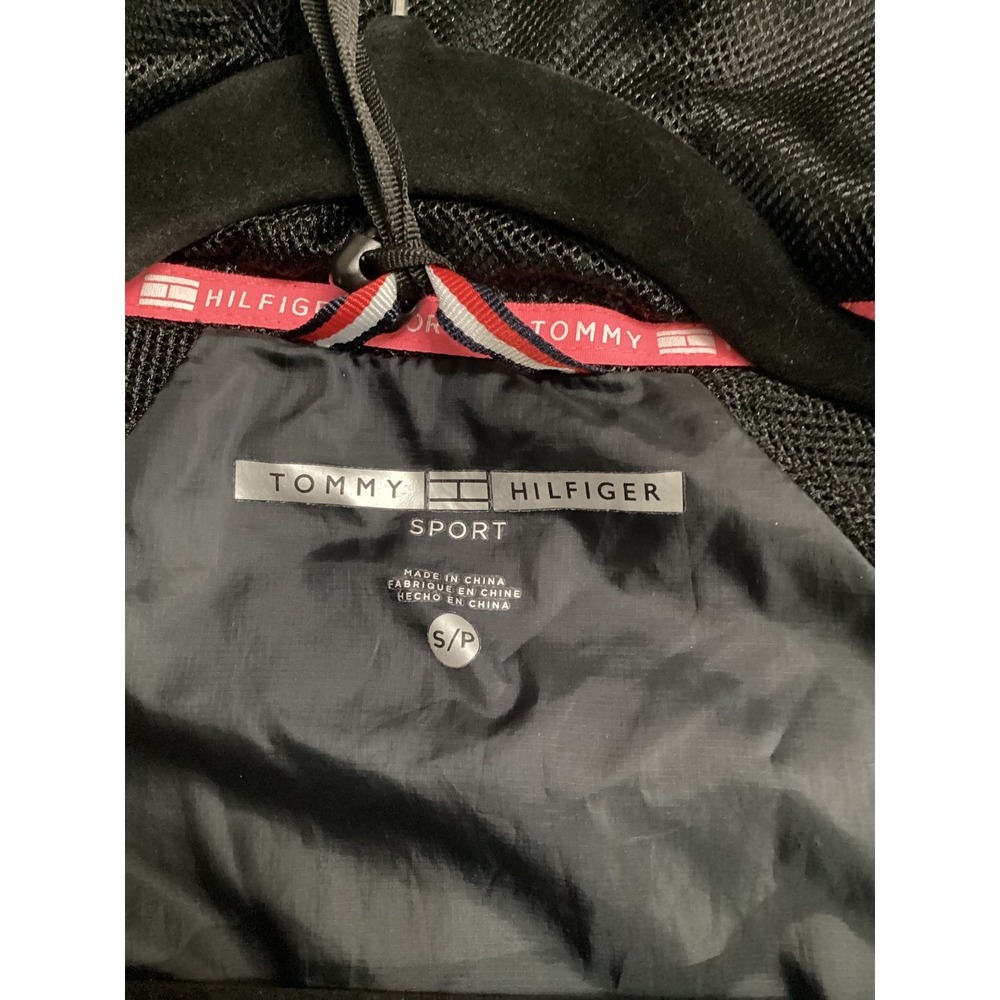 Tommy Hilfiger Sport Windbreaker Jacket Women's Black Full Zip Lightweight - Picture 10 of 12